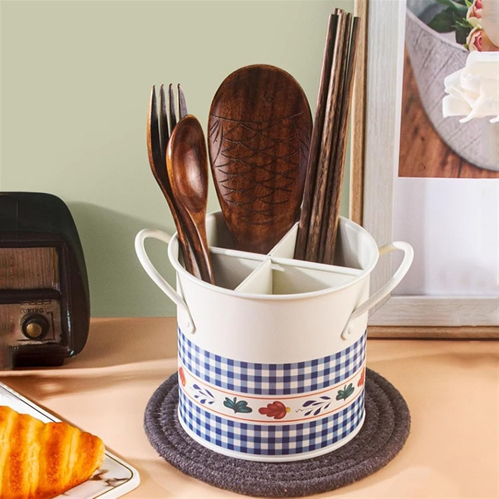 Home Decor Retro - 레트로 식기 보관통 배수대 겸용 칼