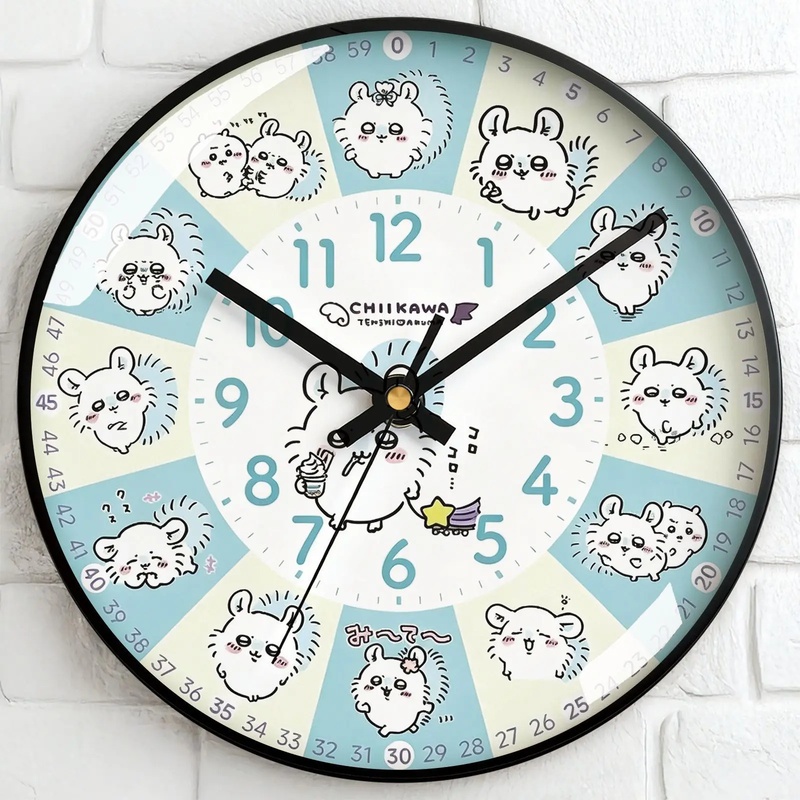 Wall Clock Silent - Chiikawa 만화 벽시계 무소음 무소음 쿼츠