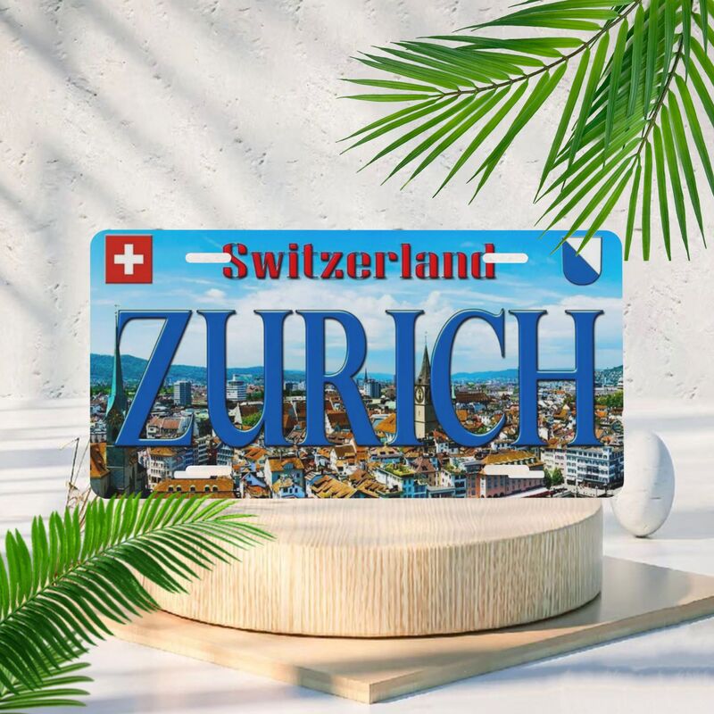 Home Decor Zurich - 스위스 취리히 알루미늄 플라크, 도시 풍경