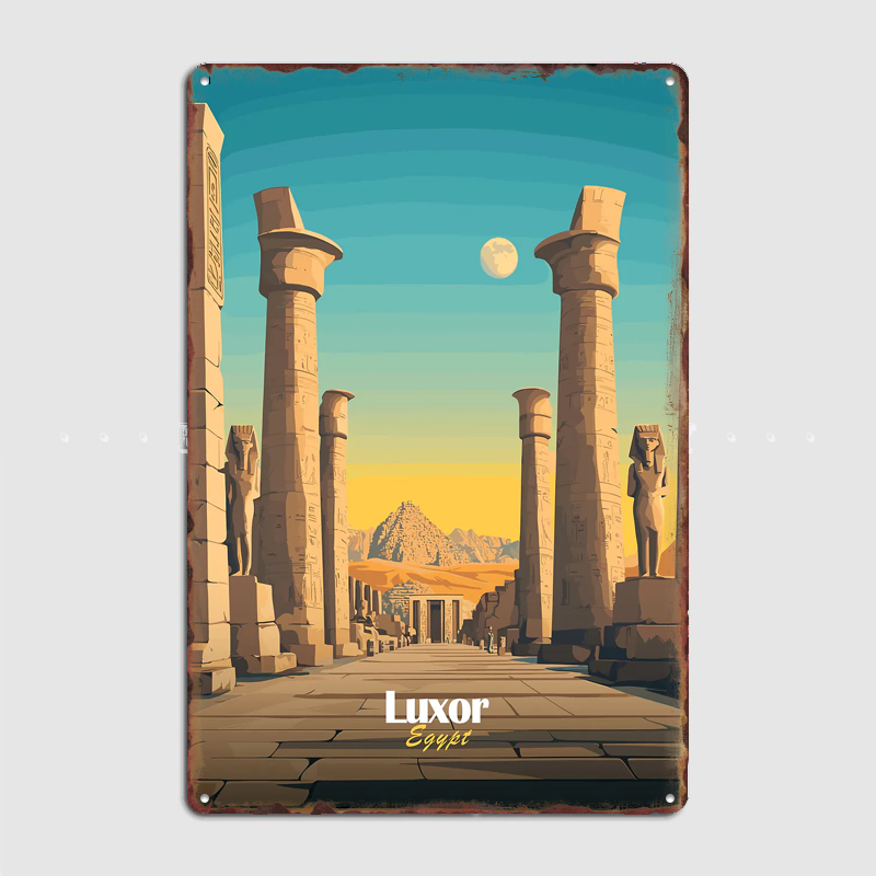 Home Decor Egypt - 루크소르 이집트 여행 풍경 포스터 레트로
