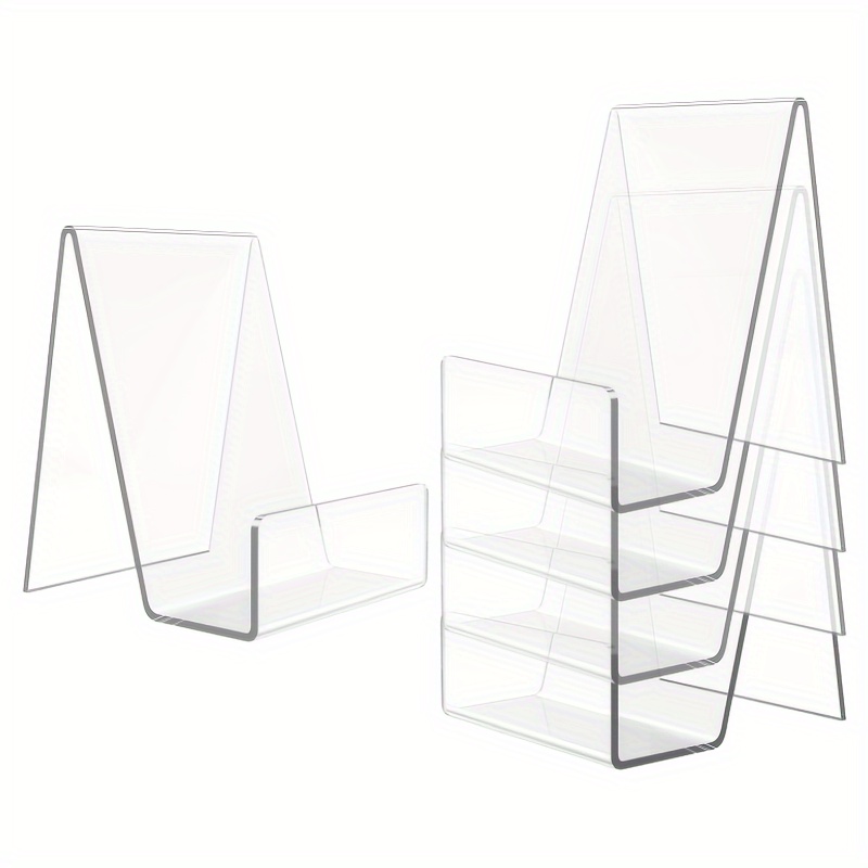 Aesthetic Bookend - 4/8pcs 투명 아크릴 스탠드, 데스크탑 아크릴