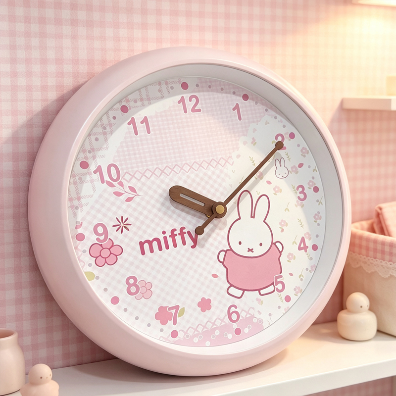 Wall Clock Silent - 귀여운 미피 벽시계 무소음 초침 분침