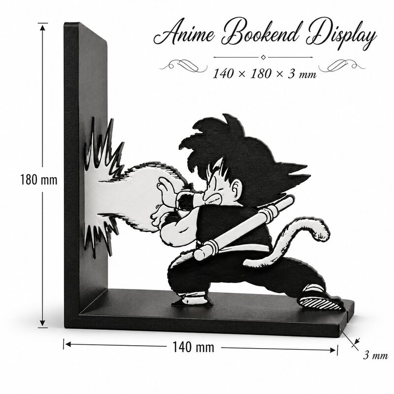 Aesthetic Bookend - 애니메이션 드래곤볼 손오공 카메하메하 북엔드 3D