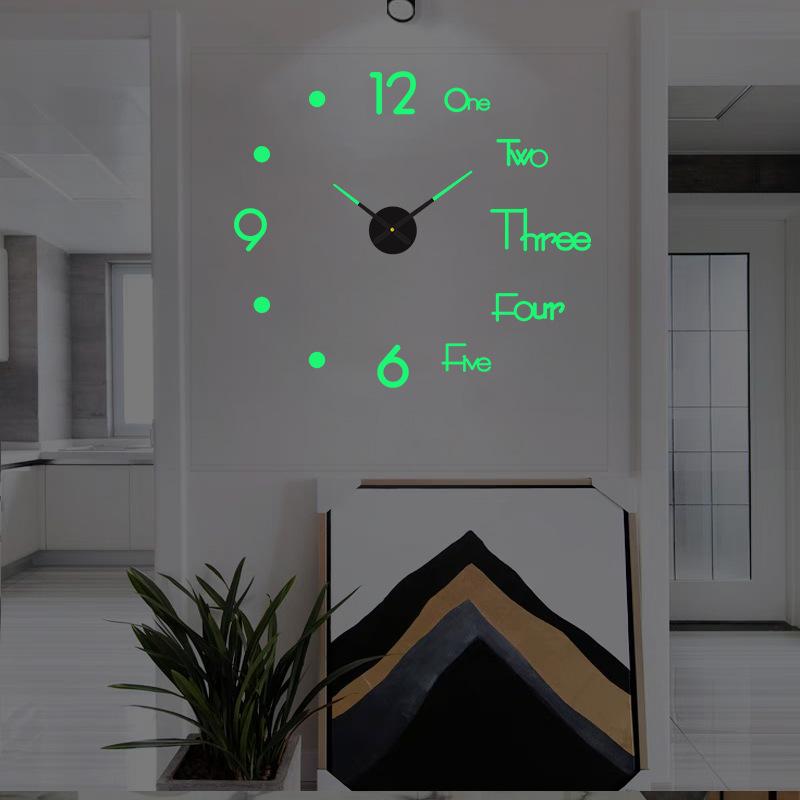Wall Clock Silent - 무소음 야광 벽시계, 어두운 곳에서 빛나는