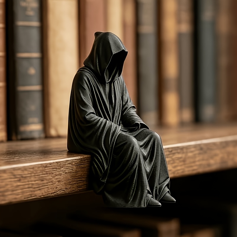 Aesthetic Bookend - 3D 프린팅된 사신 책꽂이 검은 로브