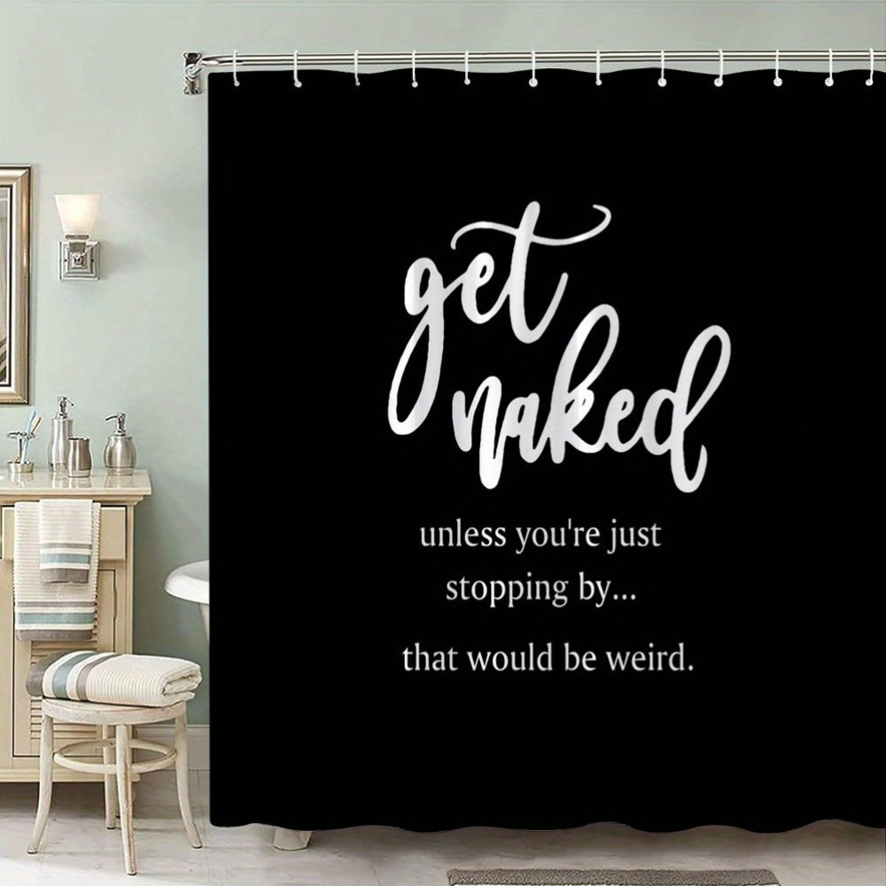 Home Decor Quotes Ideas - 재미있는 명언 샤워 커튼, 참신한 블랙