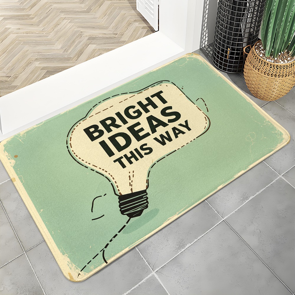 Home Decor Quotes Ideas - 밝은 아이디어 전구 도어 매트, 레트로