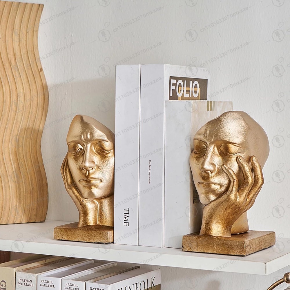 빈티지 사색가 책꽂이용 북엔드, 장식용 골드 북엔드,  - Aesthetic Bookend 리뷰 및 가격