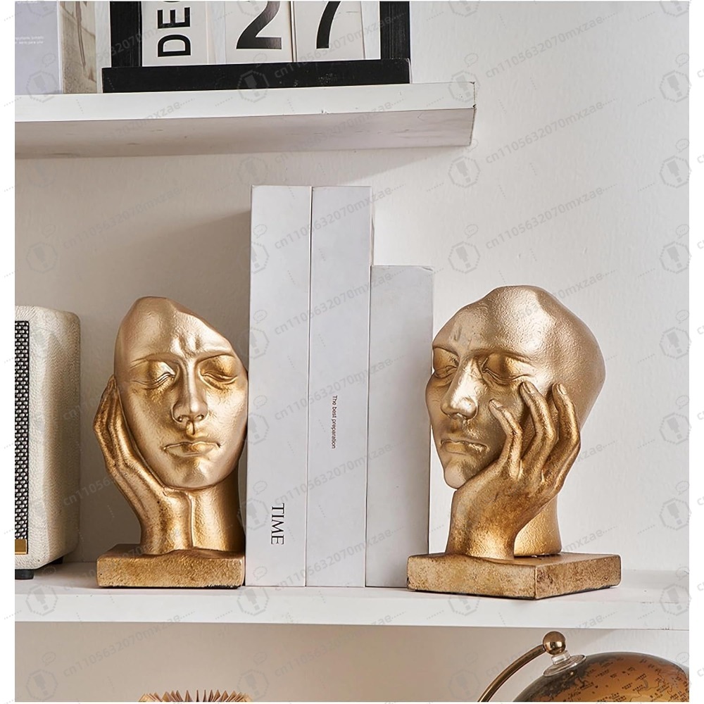 빈티지 사색가 책꽂이용 북엔드, 장식용 골드 북엔드,  - Aesthetic Bookend 리뷰 및 가격
