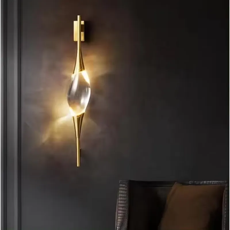 새로운 디자인의 모던한 전체 구리 골드 크리스탈 LED - Home Decor Design 리뷰 및 가격
