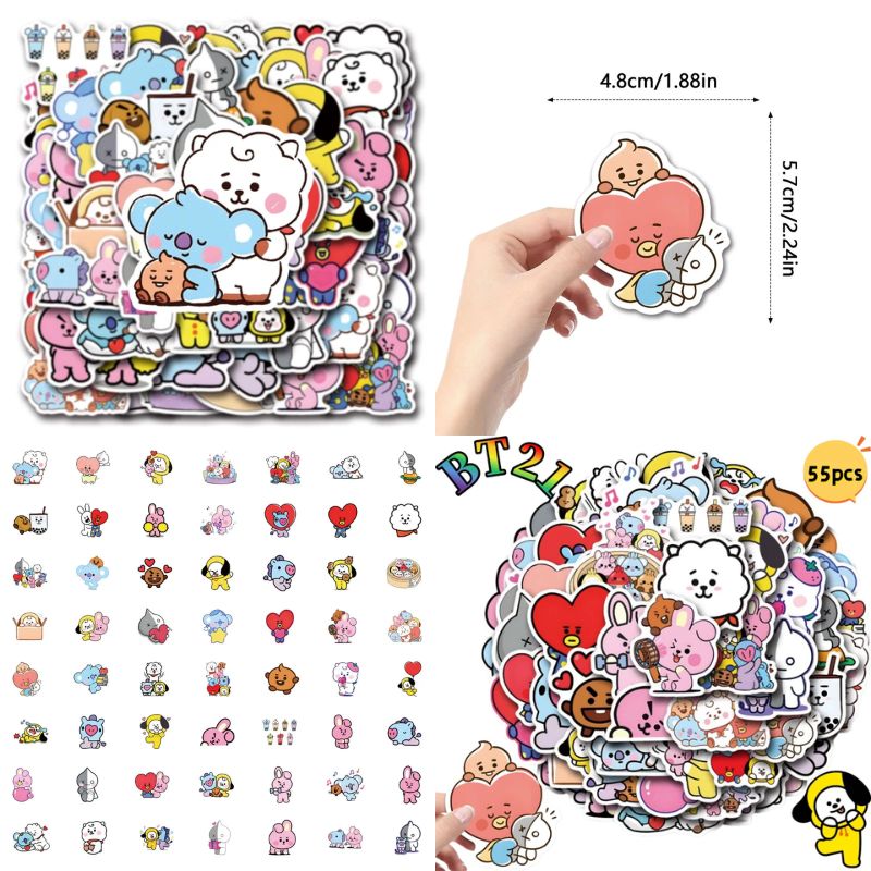 BT 2 1 치미 쿠키 코야 RJ 슈키 망 스티커 고채 - Home Decor Tv 리뷰 및 가격