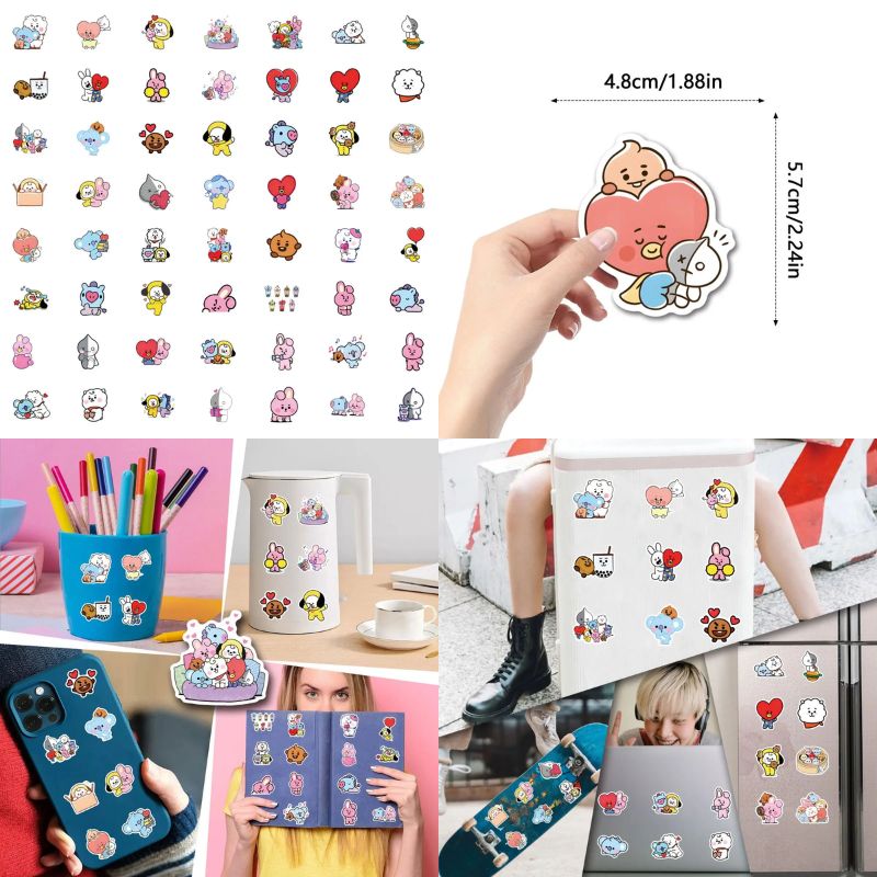 BT 2 1 치미 쿠키 코야 RJ 슈키 망 스티커 고채 - Home Decor Tv 리뷰 및 가격