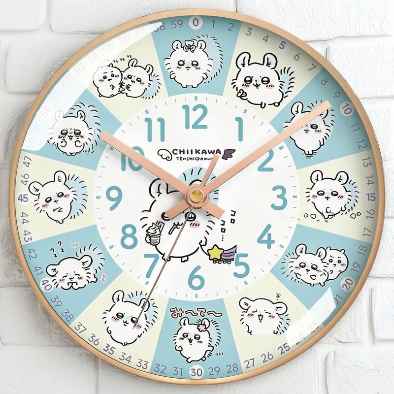 Chiikawa 만화 벽시계 무소음 무소음 쿼츠 교수형 - Wall Clock Silent 리뷰 및 가격