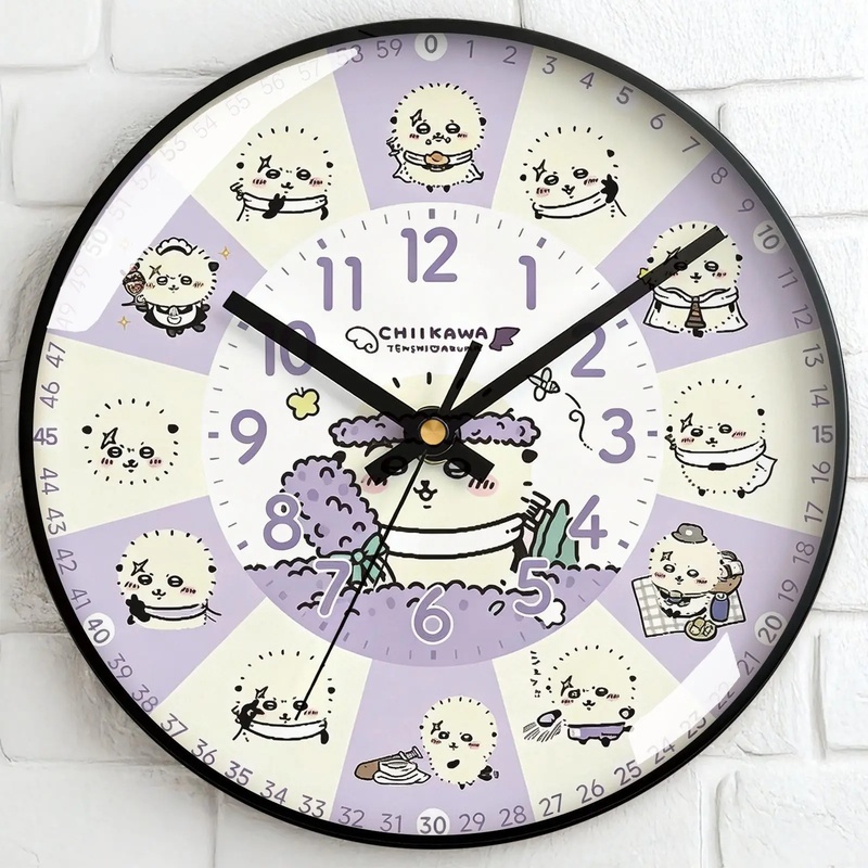 Chiikawa 만화 벽시계 무소음 무소음 쿼츠 교수형 - Wall Clock Silent 리뷰 및 가격