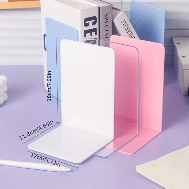 투명 아크릴 북엔드, 책상 디스플레이 스탠드, 사무실, - Aesthetic Bookend 리뷰 및 가격