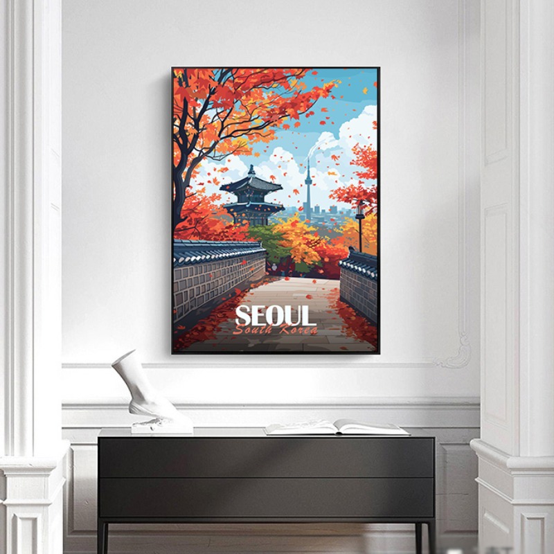 도시 풍경 세계 여행 포스터 일본 프랑스 중국 미국 스 - Home Decor Egypt 리뷰 및 가격