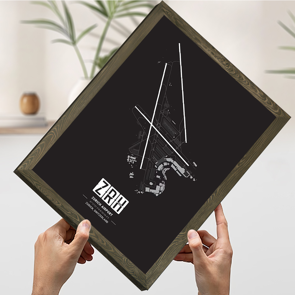 저우치 공항 지도 인쇄 포스터 맞춤형 사진 벽 예술 캔 - Home Decor Zurich 리뷰 및 가격