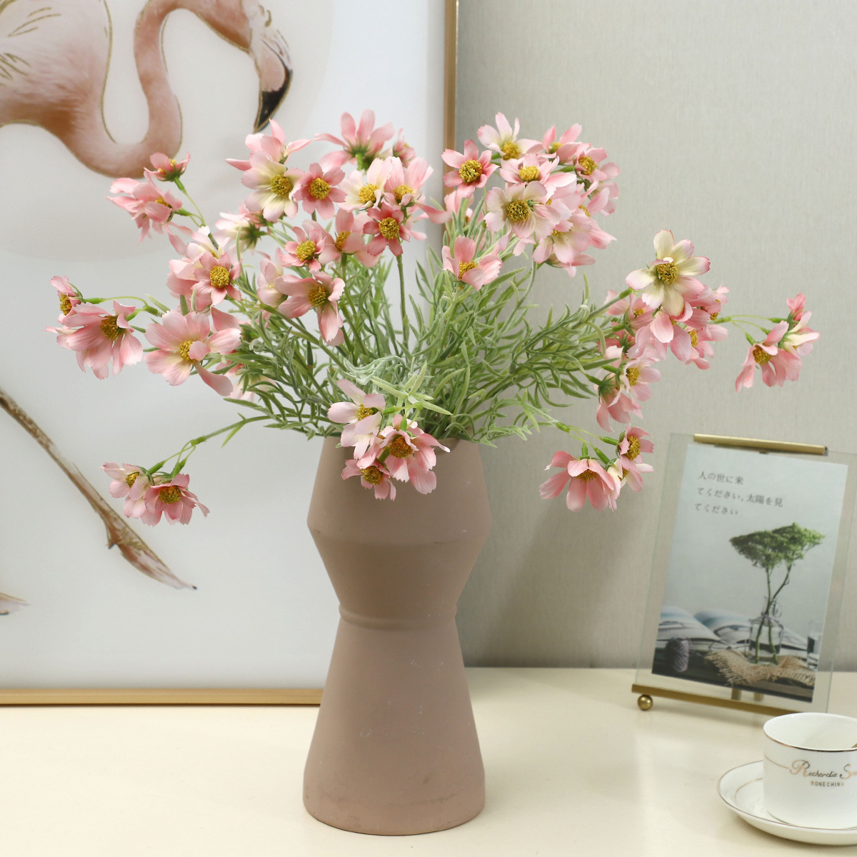 10Pc 인공 꽃 6head Cosmos 실크 꽃 신부 - Home Decor Daisy 리뷰 및 가격