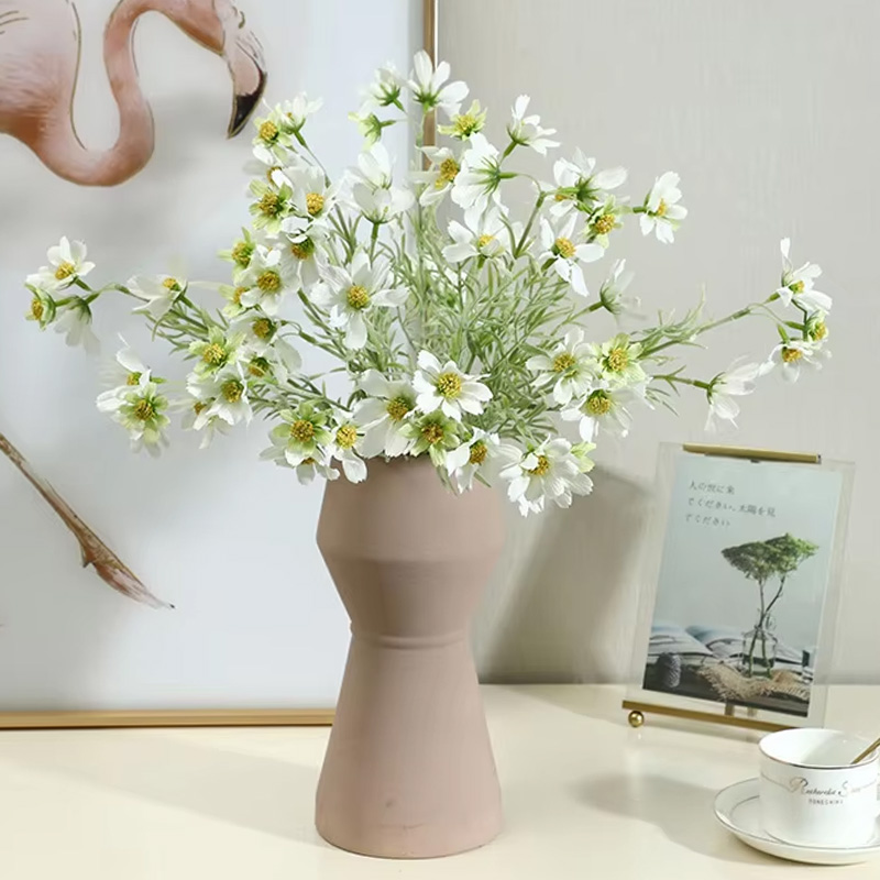 10Pc 인공 꽃 6head Cosmos 실크 꽃 신부 - Home Decor Daisy 리뷰 및 가격