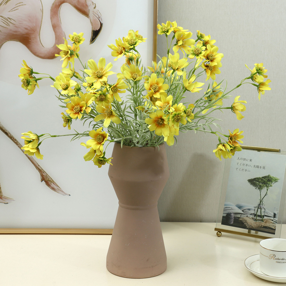 10Pc 인공 꽃 6head Cosmos 실크 꽃 신부 - Home Decor Daisy 리뷰 및 가격