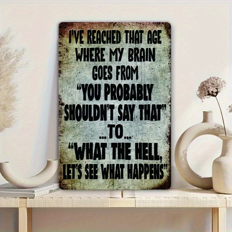 빈티지 금속 벽 장식-재미있는 냉소적인 명언, 소박한  - Home Decor Quotes Ideas 리뷰 및 가격