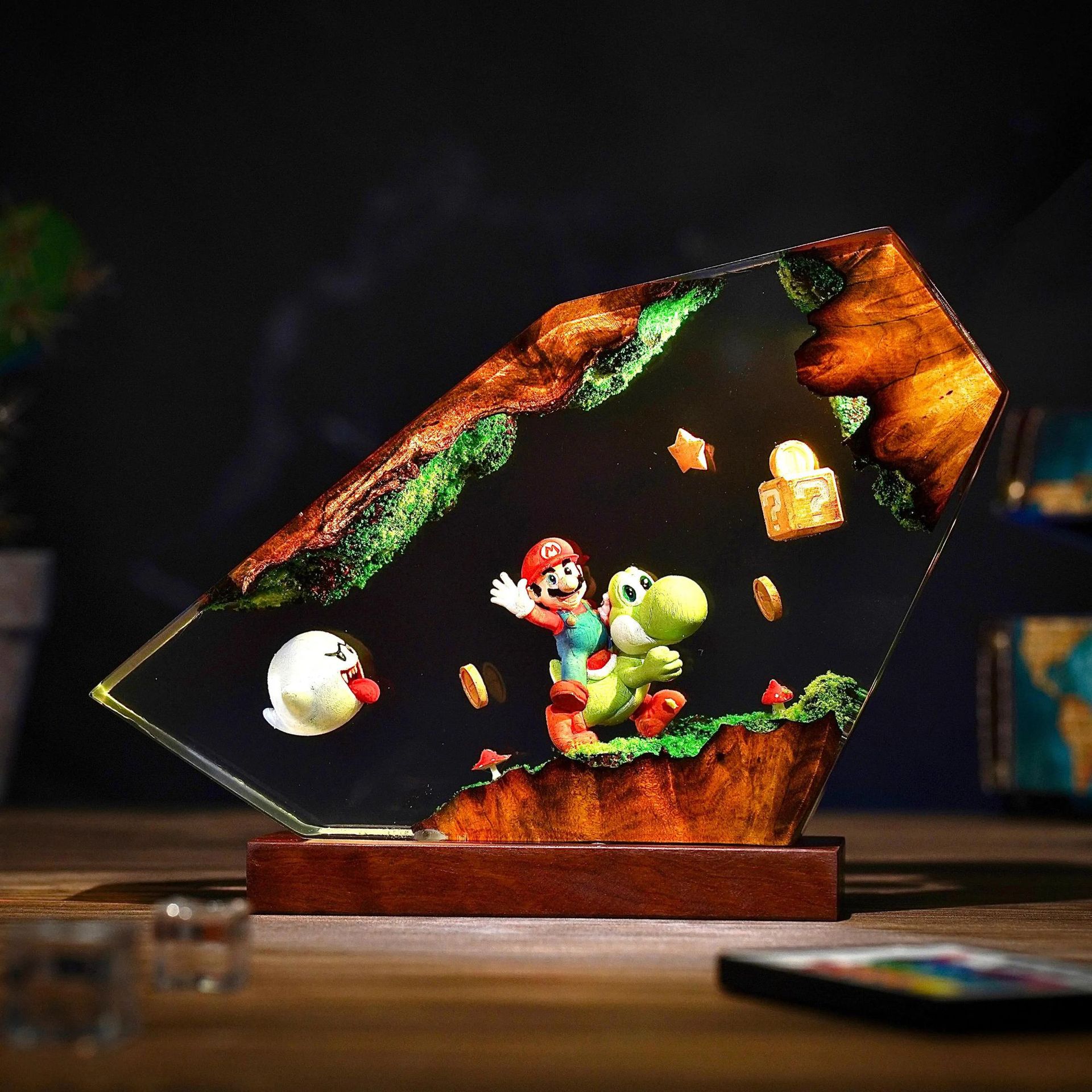 테이블 레진 램프 만화 애니메이션 피규어 컬러 야간 조 - Home Decor Resin 리뷰 및 가격