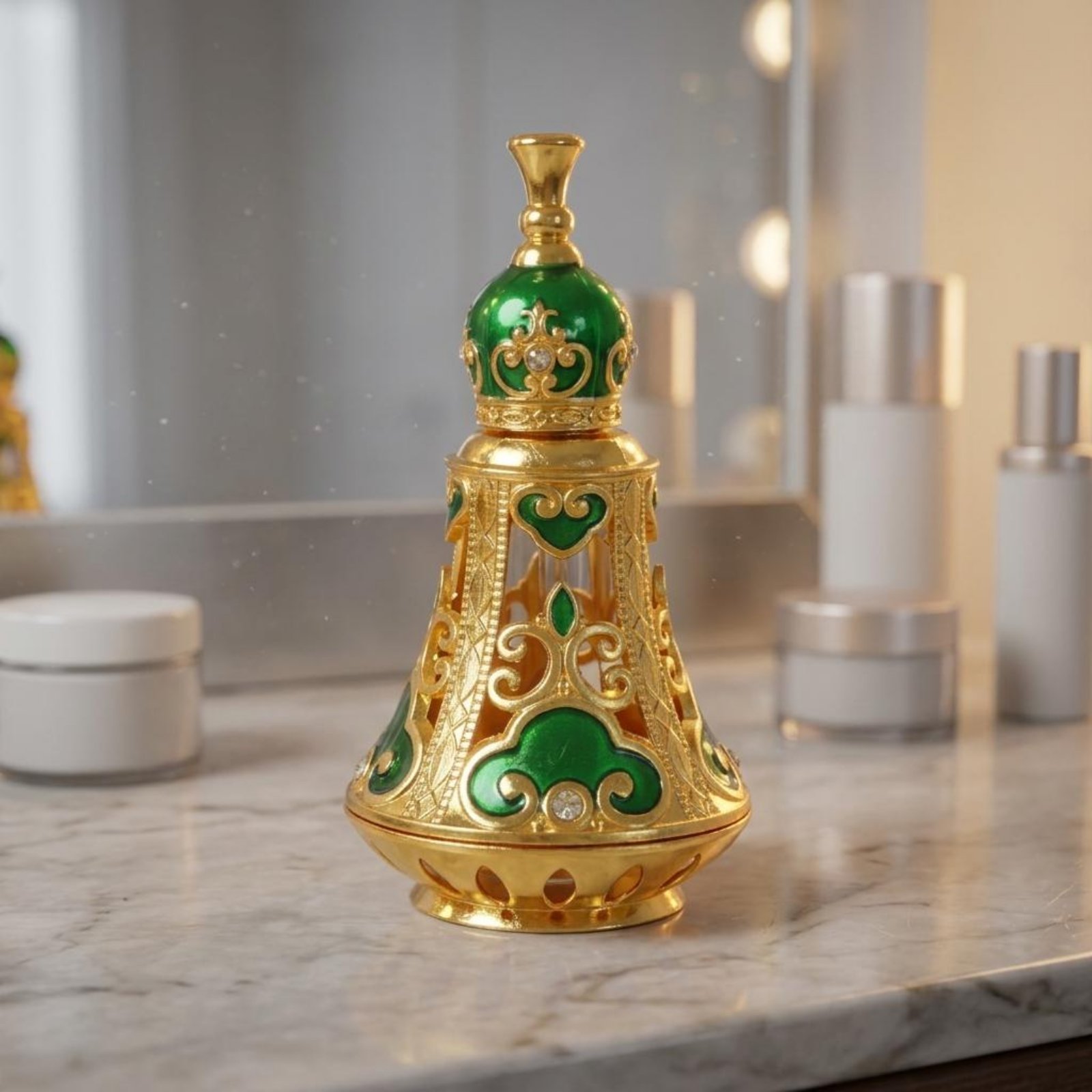 화려한 향수병, 다면체 벨 모양 유리병, 뷰티 용기,  - Home Decor Design 리뷰 및 가격