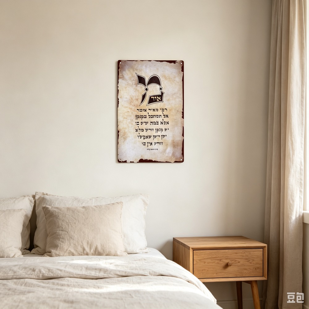 CIFBUY 빈티지 히브리어 토라 스크립트 알루미늄 벽 - Home Decor Wall Art 리뷰 및 가격