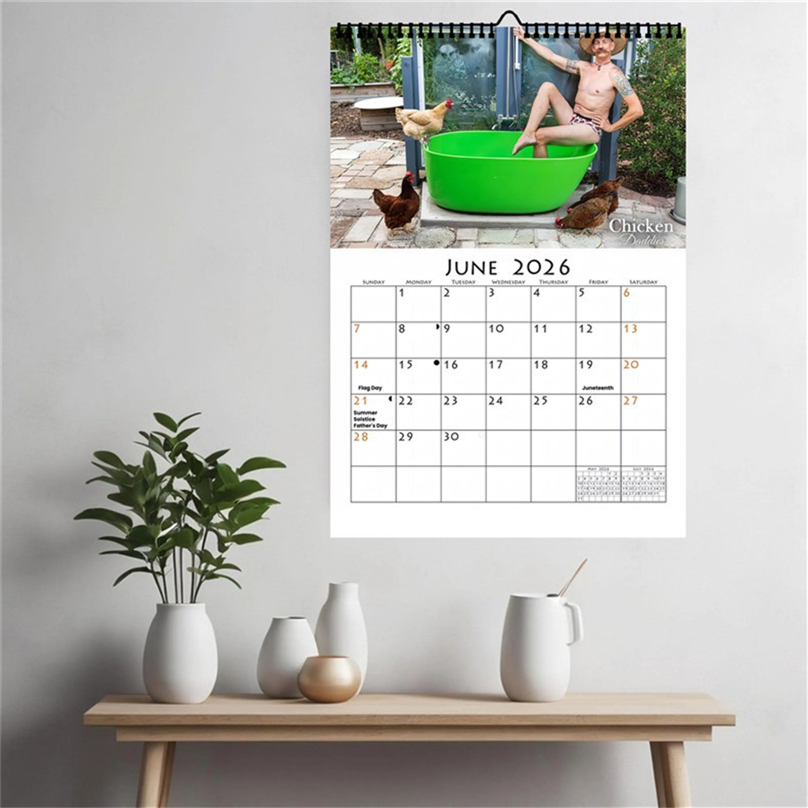 2026 재미있는 닭 아빠 벽걸이 달력 A4 사이즈 창 - Home Decor Design 리뷰 및 가격