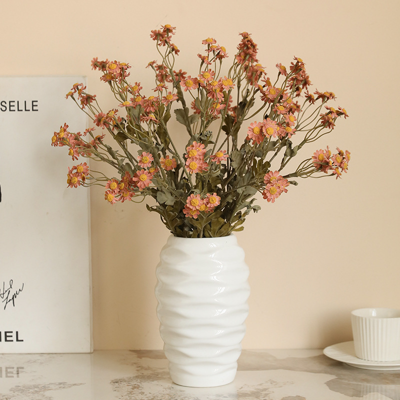 가을 국화 카모마일 인공 꽃 시골 빈티지 홈 호텔 꽃  - Home Decor Daisy 리뷰 및 가격