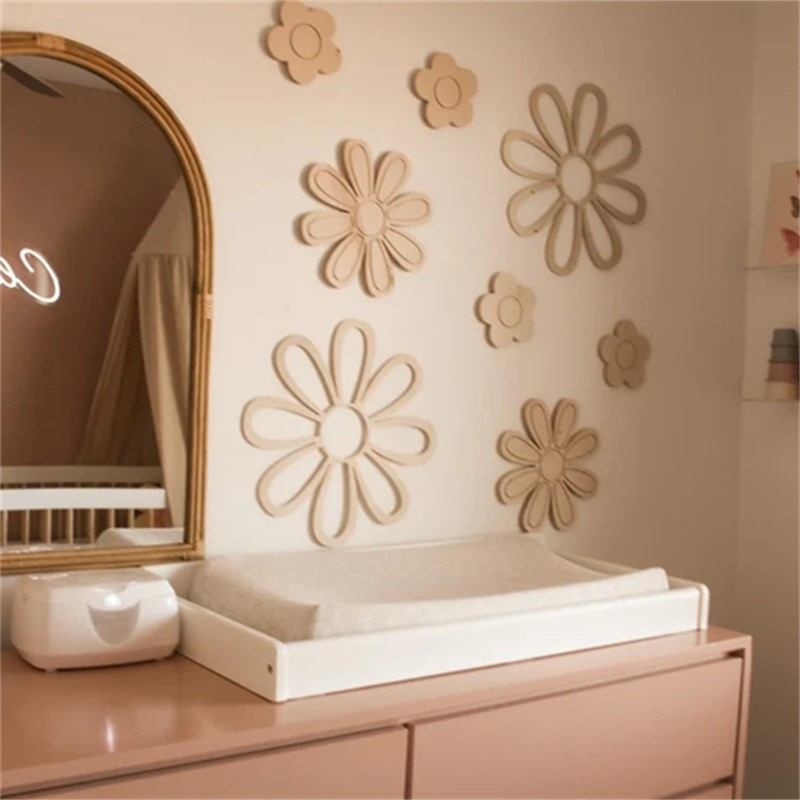 나무 데이지 벽 꽃 장식 보헤미안 스타일 아이 방 벽  - Home Decor Daisy 리뷰 및 가격