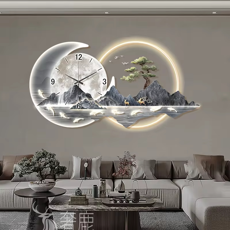 세련된 럭셔리 벽시계, 중국 스타일, 심플한 레스토랑, - Wall Clock Silent 리뷰 및 가격