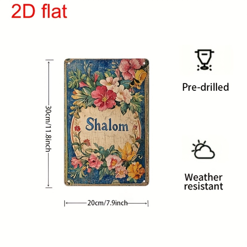 CIFBUY 빈티지 꽃무늬 샬롬 알루미늄 벽 예술 8x - Home Decor Wall Art 리뷰 및 가격