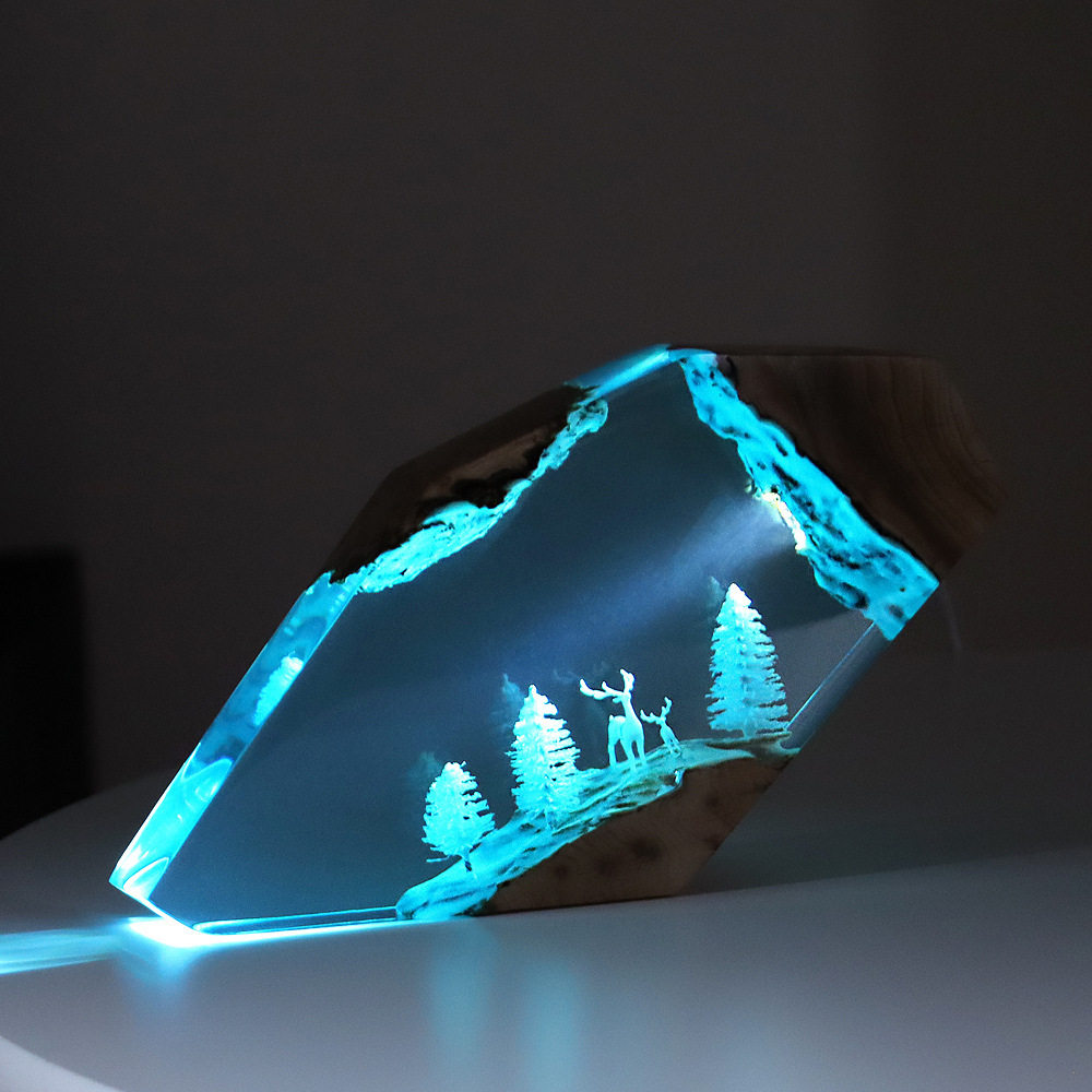 숲의 요정 사슴 데스크탑 아트 개인 맞춤형 발광 장식품 - Home Decor Resin 리뷰 및 가격