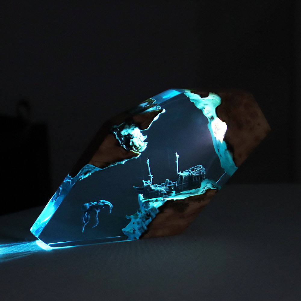 숲의 요정 사슴 데스크탑 아트 개인 맞춤형 발광 장식품 - Home Decor Resin 리뷰 및 가격
