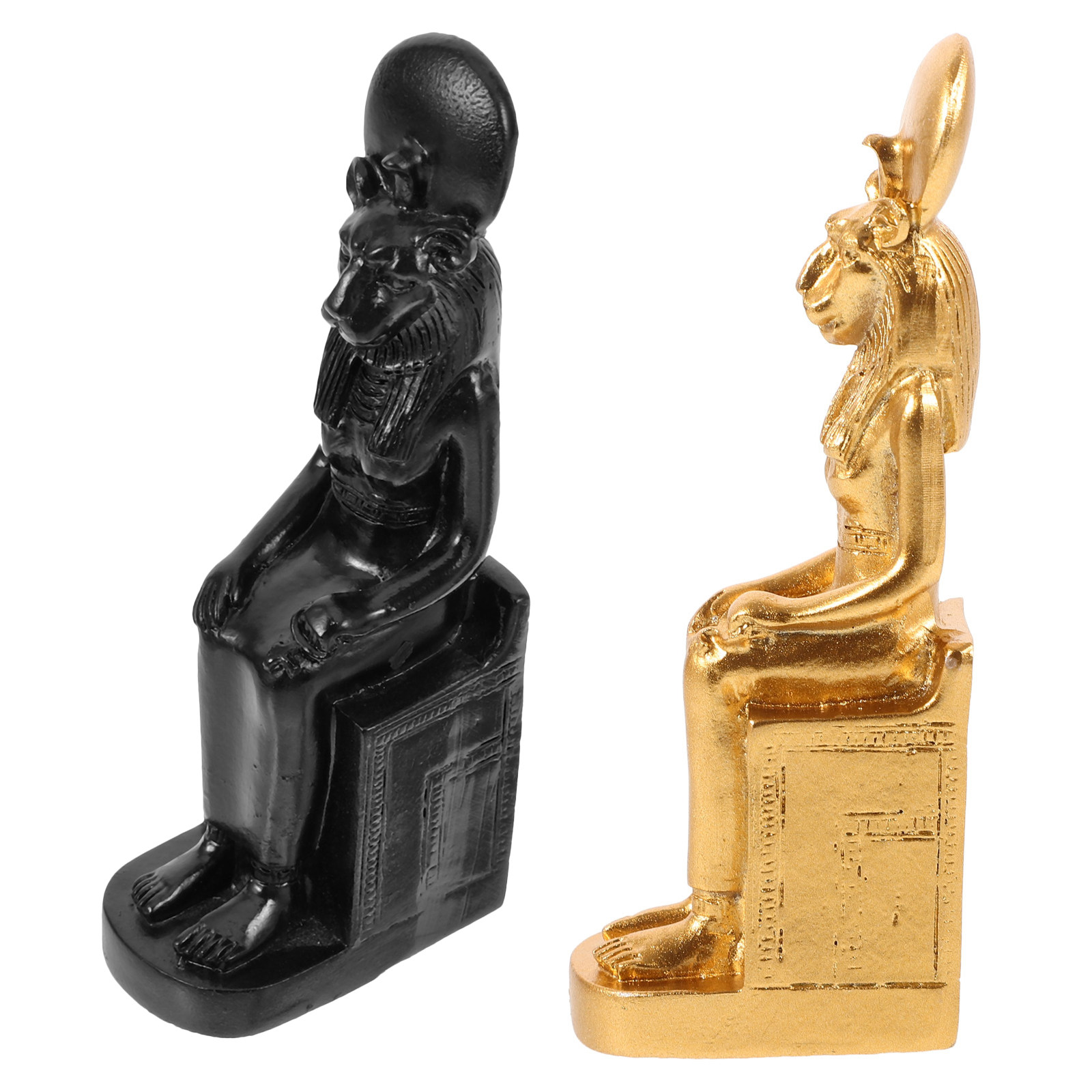 2Pcs 고대 이집트 수지 스핑크스 동상 장식품 장식용 - Home Decor Egypt 리뷰 및 가격