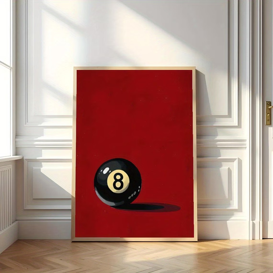 복고풍 스타일의 행운의 8번 볼 당구공 벽 예술 프린트 - Home Decor Retro 리뷰 및 가격